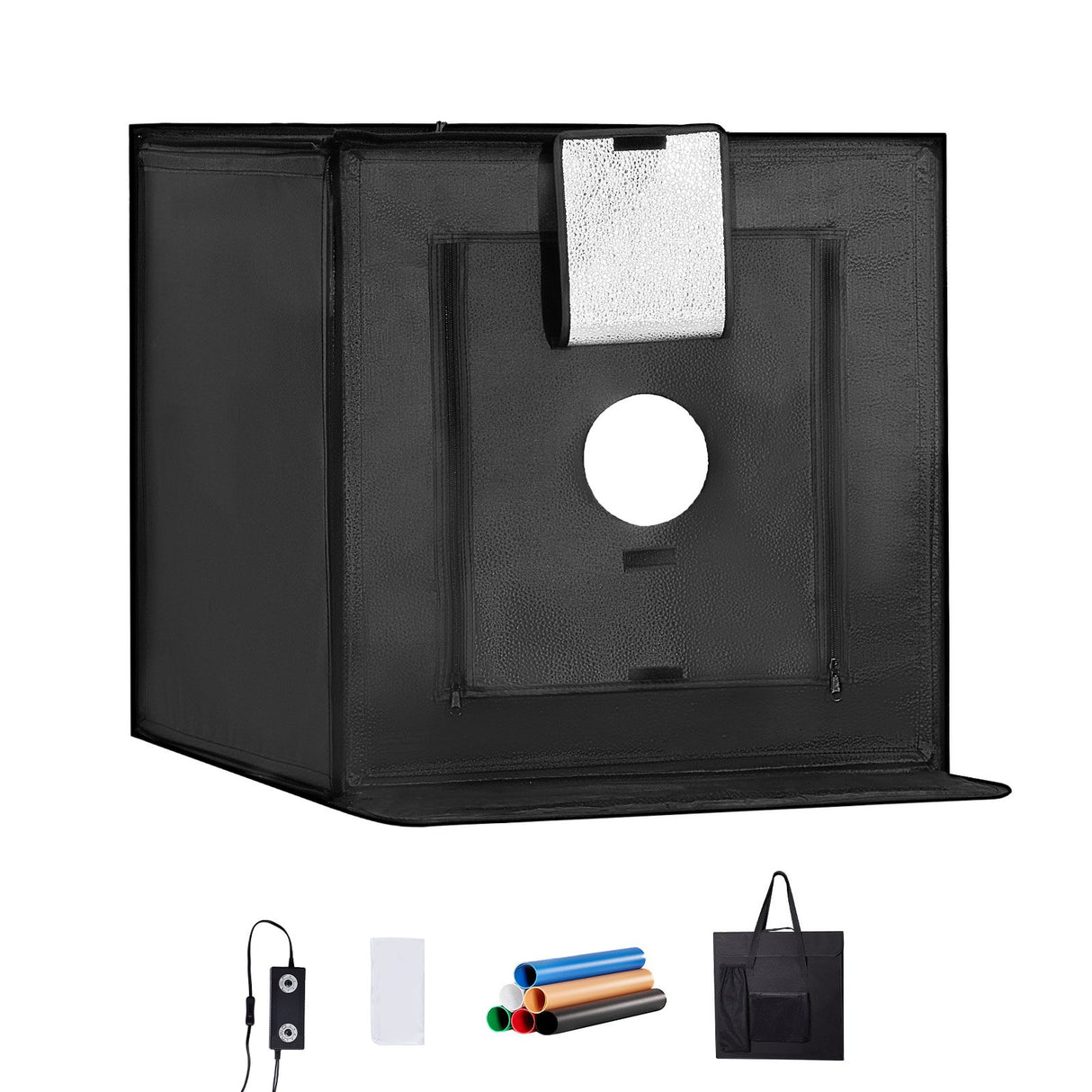 VEVOR Photo Studio Light Box 3000-5600K Adjustable 3 Color Temperatures, 60 x 59 x 60 cm