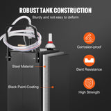 VEVOR Fuel Caddy Fuel Storage Tank 114L Volume 4 Wheels with Manuel Pump Black - 45-Degree Angle