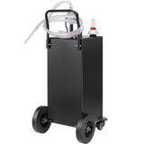 VEVOR Fuel Caddy Fuel Storage Tank 114L Volume 4 Wheels with Manuel Pump Black - Extra Image