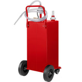 VEVOR 114L Fuel Caddy, Gas Storage Tank & 4 Wheels, with Manuel Transfer Pump, Gasoline Diesel Fuel Container for Cars, Lawn Mowers, ATVs, Boats, More, Red - Extra Image