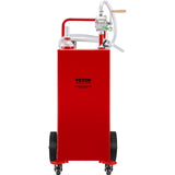VEVOR 114L Fuel Caddy, Gas Storage Tank & 4 Wheels, with Manuel Transfer Pump, Gasoline Diesel Fuel Container for Cars, Lawn Mowers, ATVs, Boats, More