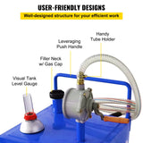 VEVOR 114L Fuel Caddy, Gas Storage Tank & 4 Wheels, with Manuel Transfer Pump, Gasoline Diesel Fuel Container for Cars, Lawn Mowers, ATVs, Boats, More