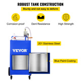 VEVOR 114L Fuel Caddy, Gas Storage Tank & 4 Wheels, with Manuel Transfer Pump, Gasoline Diesel Fuel Container for Cars, Lawn Mowers, ATVs, Boats, More