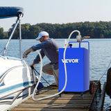 VEVOR 114L Fuel Caddy, Gas Storage Tank & 4 Wheels, with Manuel Transfer Pump, Gasoline Diesel Fuel Container for Cars, Lawn Mowers, ATVs, Boats, More