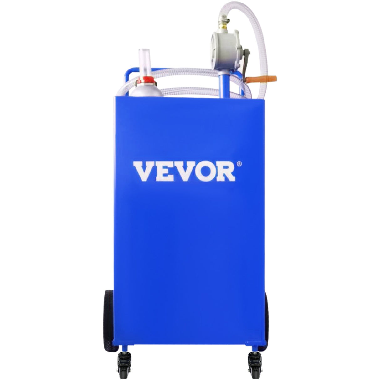 VEVOR 114L Fuel Caddy, Gas Storage Tank & 4 Wheels, with Manuel Transfer Pump, Gasoline Diesel Fuel Container for Cars, Lawn Mowers, ATVs, Boats, More