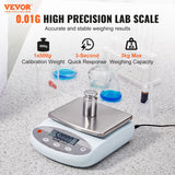 VEVOR Analytical Balance Lab Scale 3000g x 0.01g 13 Units Conversion Electronic - Front View
