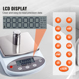 VEVOR Analytical Balance Lab Scale 3000g x 0.01g 13 Units Conversion Electronic - Side View