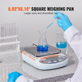 VEVOR Analytical Balance Lab Scale 3000g x 0.01g 13 Units Conversion Electronic - Top-Down View