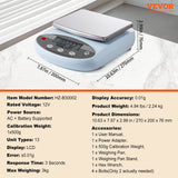 VEVOR Analytical Balance Lab Scale 3000g x 0.01g 13 Units Conversion Electronic - Close-Up Angle
