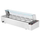 VEVOR Commercial Electric Food Warmer Countertop Buffet 6*5Qt with Glass Shield - Extra Image