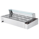 VEVOR Commercial Electric Food Warmer Countertop Buffet 9*5Qt with Glass Shield - Extra Image