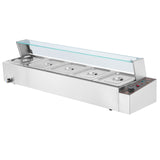 VEVOR Commercial Electric Food Warmer Countertop Buffet 5*8Qt with Glass Shield - Extra Image