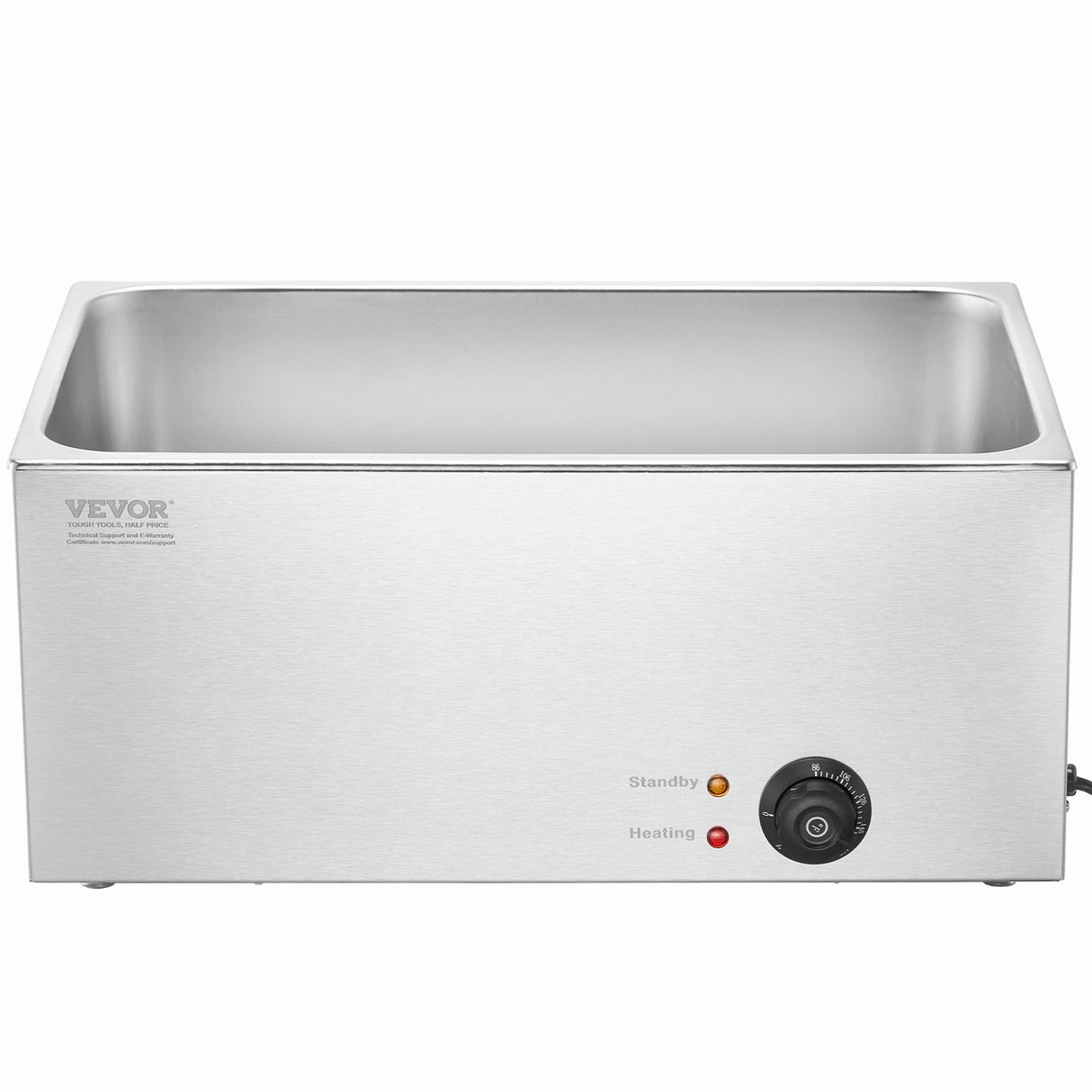 VEVOR Commercial Electric Food Warmer Countertop Buffet 18L 1200W Bain Marie