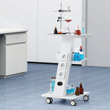 VEVOR Trolley Cart Dental Lab Mobile Rolling Serving Cart 3 Layers with Socket - Low Angle