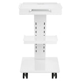 VEVOR Trolley Cart Dental Lab Mobile Rolling Serving Cart 3 Layers with Socket - Extra Image