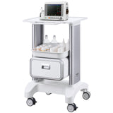 VEVOR 2 Tiers Lab Carts Mobile Medical Cart with 1 Drawer & 1 Top Tray White - Extra Image