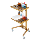 VEVOR 2 Tiers Stainless Steel Lab Carts with 2 Trays & 4 Silent Wheels Golden - Extra Image