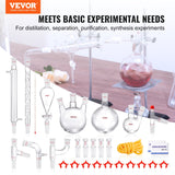 VEVOR Lab Glassware Distillation Kit 1000ml 3.3 Boro 29 pcs Glassware Equipment - Front View