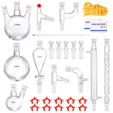 VEVOR Lab Glassware Distillation Kit 1000ml 3.3 Boro 29 pcs Glassware Equipment - Extra Image