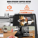 VEVOR Commercial Electric Meat Grinder 2.27Kg/Min Sausage Stuffer Filler Kitchen - Side View