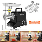 VEVOR Commercial Electric Meat Grinder 2.27Kg/Min Sausage Stuffer Filler Kitchen - Close-Up Angle
