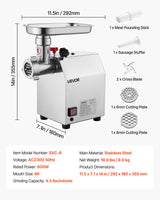 VEVOR Commercial Electric Meat Grinder 4.5 Lbs/Min Sausage Stuffer Maker Kitchen