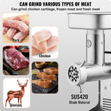 VEVOR Commercial Electric Meat Grinder 5 Lbs/Min Sausage Stuffer Maker Kitchen - Top-Down View