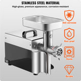 VEVOR Commercial Electric Meat Grinder 5 Lbs/Min Sausage Stuffer Maker Kitchen - 45-Degree Angle