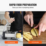 French Fry Cutter, Potato Slicer with 1/2-Inch and 3/8-Inch Stainless Steel Blades, Manual Potato Cutter Chopper with Suction Cups, Great for Potato, French Fries, Cucumber, Vegetables, Carrot - Top-Down View