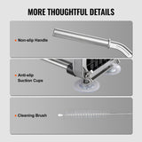 French Fry Cutter, Potato Slicer with 1/2-Inch and 3/8-Inch Stainless Steel Blades, Manual Potato Cutter Chopper with Suction Cups, Great for Potato, French Fries, Cucumber, Vegetables, Carrot - Rear View