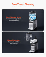 VEVOR 12L Commercial Slushy Machine Margarita Smoothie Frozen Drink Maker - 45-Degree Angle