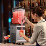 VEVOR 12L Commercial Slushy Machine Margarita Smoothie Frozen Drink Maker - Low Angle