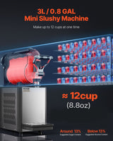 VEVOR 3L Commercial Slushy Machine Margarita Smoothie Frozen Drink Maker - Front View
