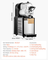 VEVOR 3L Commercial Slushy Machine Margarita Smoothie Frozen Drink Maker - Close-Up Angle