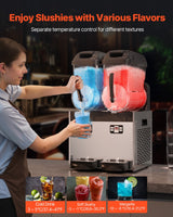 VEVOR 12Lx2 Tank Commercial Slushy Machine Margarita Smoothie Frozen Drink Maker - Front View