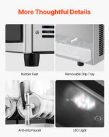 VEVOR 12Lx3 Tank Commercial Slushy Machine Margarita Smoothie Frozen Drink Maker - Rear View