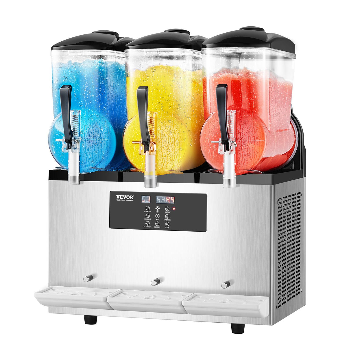 VEVOR 12Lx3 Tank Commercial Slushy Machine Margarita Smoothie Frozen Drink Maker