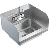 VEVOR Commercial Hand Sink with Faucet and Side Splash, NSF Stainless Steel Sink for Washing, Small Hand Washing Sink, Wall Mount Hand Basin for Restaurant, Kitchen, Bar, Garage and Home, 43x33 cm - Extra Image