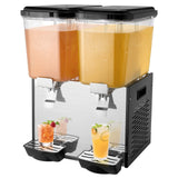VEVOR Commercial Beverage Dispenser 18L x 2 Tanks Cold Juice Ice Drink Dispenser