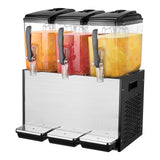 VEVOR Commercial Beverage Dispenser, 3 Tanks 12 L Per Tank Juice Dispenser, 370W Stainless Steel Ice Tea Drink Machine with 7℃-12℃ Cooling Temperature, for Cold Drink Restaurant Bar Party - Extra Image