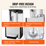 Commercial Beverage Dispenser 12L Cold Juice Ice Drink Dispenser for Party