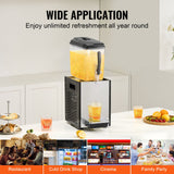 VEVOR Commercial Beverage Dispenser 12L Cold Juice Ice Drink Dispenser for Party - Rear View