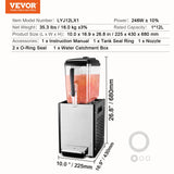 VEVOR Commercial Beverage Dispenser 12L Cold Juice Ice Drink Dispenser for Party - Close-Up Angle