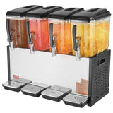 VEVOR Commercial Beverage Dispenser, 4 Tanks 12 L Per Tank Juice Dispenser, 510W Stainless Steel Ice Tea Drink Machine with 7℃-12℃ Cooling Temperature, for Cold Drink Restaurant Bar Party - Extra Image