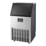 Commercial Ice Maker Machine, 100lbs/24H Ice Maker Machine with 33lbs Storage Capacity, 45 Ice Cubes in 15 Minutes, LED Digital Display Freestanding Self-Cleaning for Bar Office Restaurant