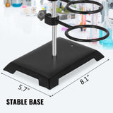 VEVOR Laboratory Grade Metalware Set - Support Stand Premium Iron Material Laboratory Stand Support Lab Clamp Flask Clamp Condenser Stand 60cm - Side View