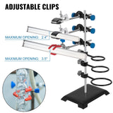 VEVOR Laboratory Grade Metalware Set - Support Stand Premium Iron Material Laboratory Stand Support Lab Clamp Flask Clamp Condenser Stand 60cm - Top-Down View