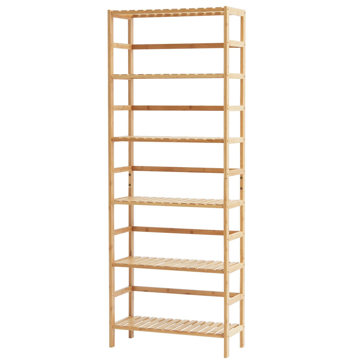 VEVOR Bamboo Bookshelf 6 Tiers Bamboo Ladder Bookcase Rectangle Storage Rack