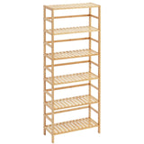VEVOR Bamboo Bookshelf 6 Tiers Bamboo Ladder Bookcase Rectangle Storage Rack - Extra Image
