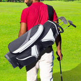VEVOR Golf Cart Bag with 14 Way Organizer Divider Top, 36” Multiple Pockets Premium Nylon Cart Bag, Durable Golf Bags with Handles & Dust Cover & Detachable Straps for Men & Women, Black Color-Block - Low Angle
